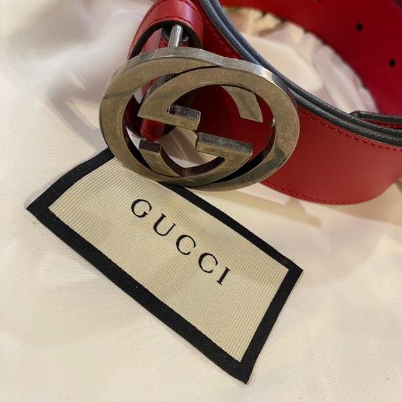 GUCCI SIGNATURE LEATHER BELT - Picture 3 of 7